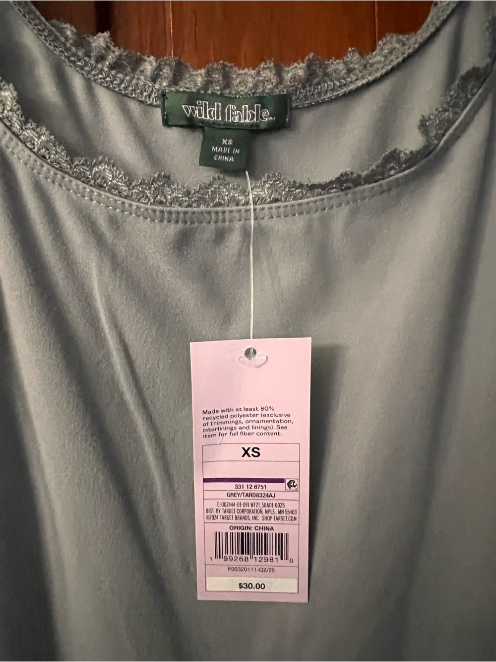 Wild Fable Women's Game Day Lace Drop Waist Mini Skater Dress Gray Size XS | NWT - Picture 4 of 10